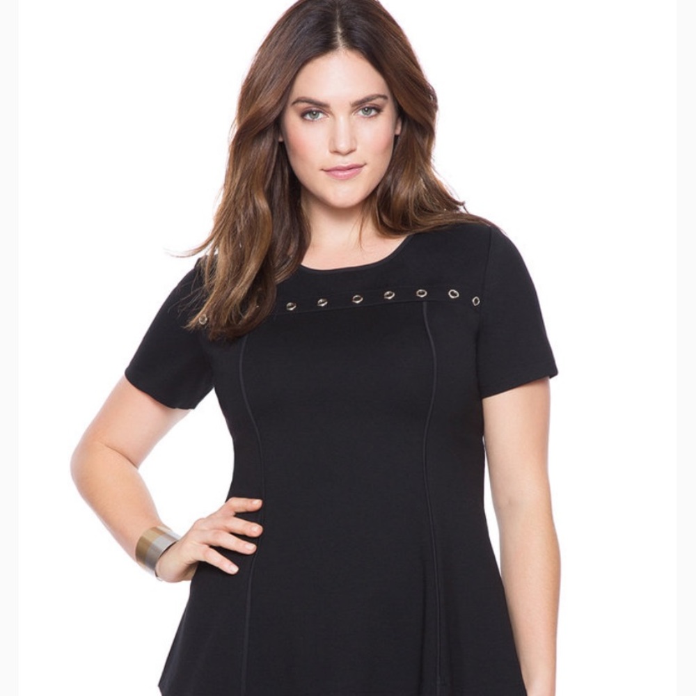 Eloquii Ponte grommet top plus size 22 women
